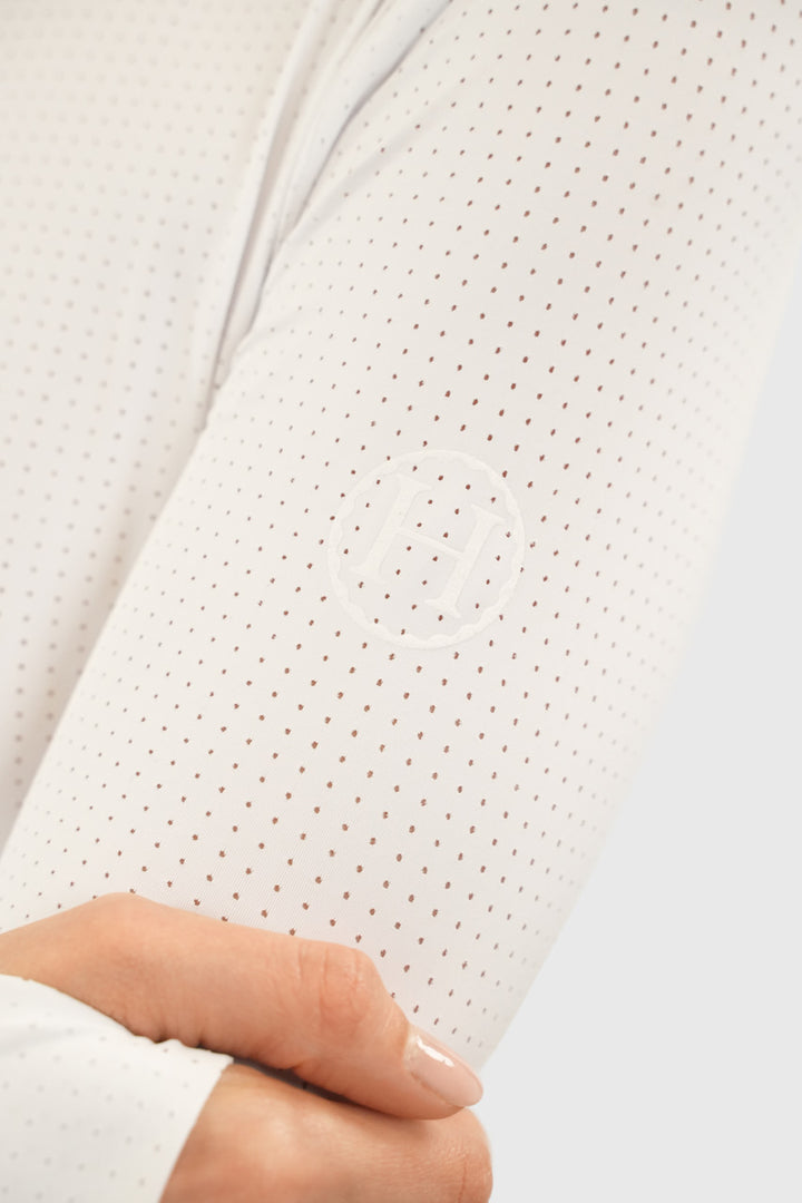 Bluvea Women's Perforated Long Sleeve Crew Neck