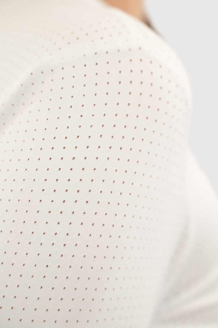 Bluvea Women's Perforated Long Sleeve Crew Neck