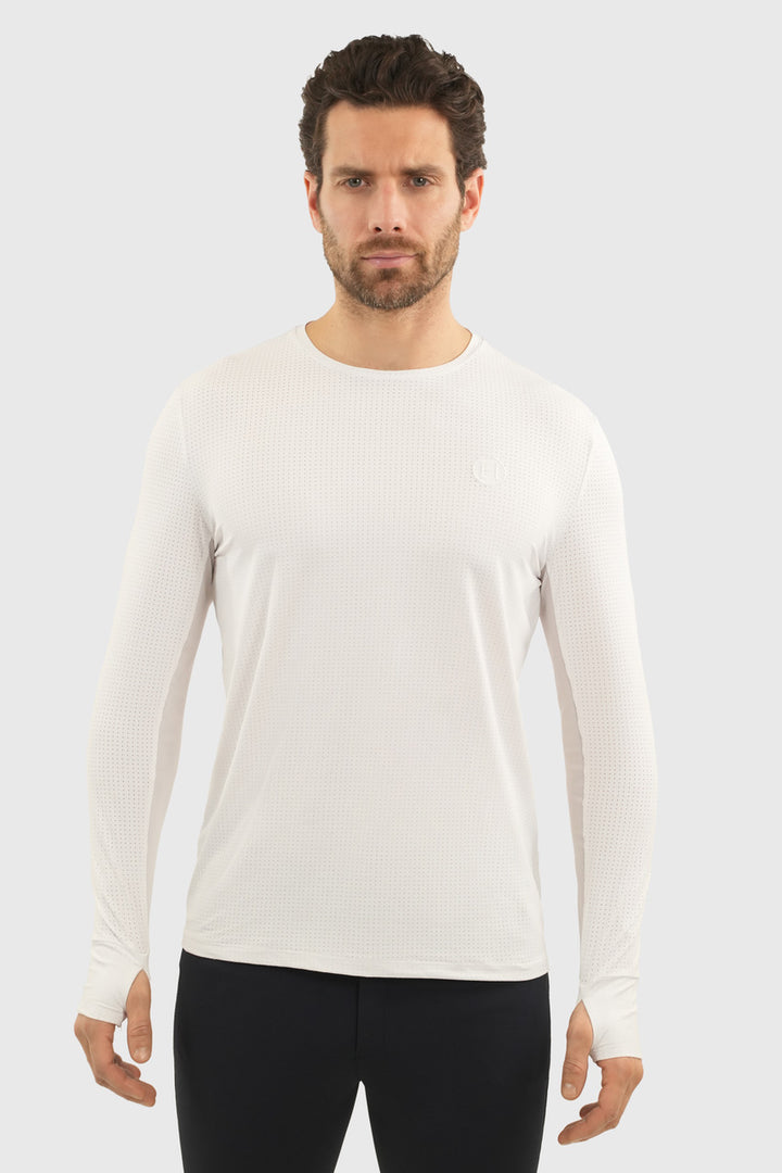 Bluveo Mens Long Sleeve Crew Neck Exercise Shirt