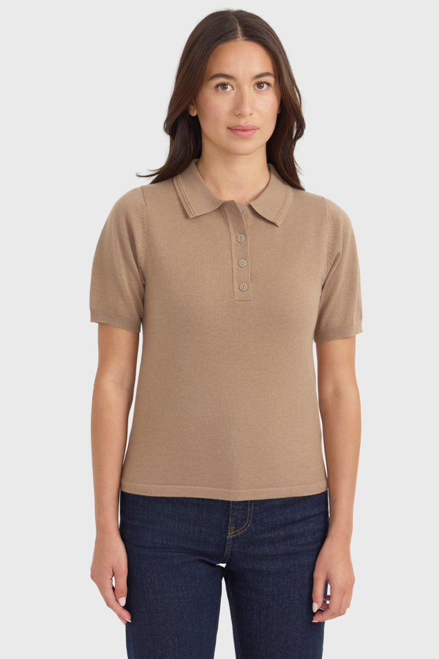 Cherry Women's Short Sleeve Polo Harcour USA