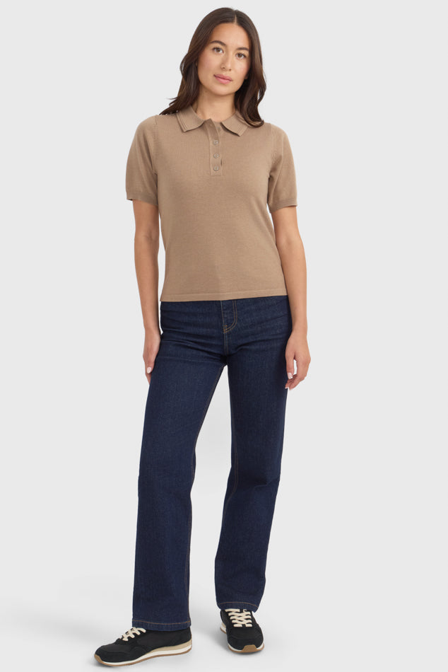 Cherry Women's Short Sleeve Polo Harcour USA