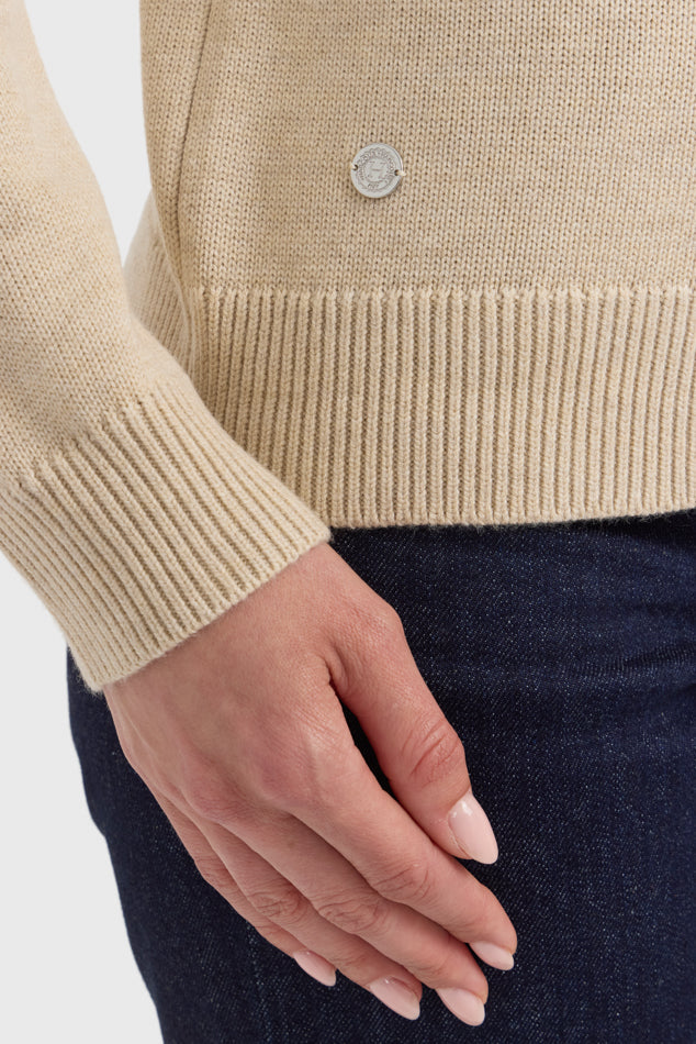 Claira Womens 1/4 Zip Knitted Sweater Harcour USA