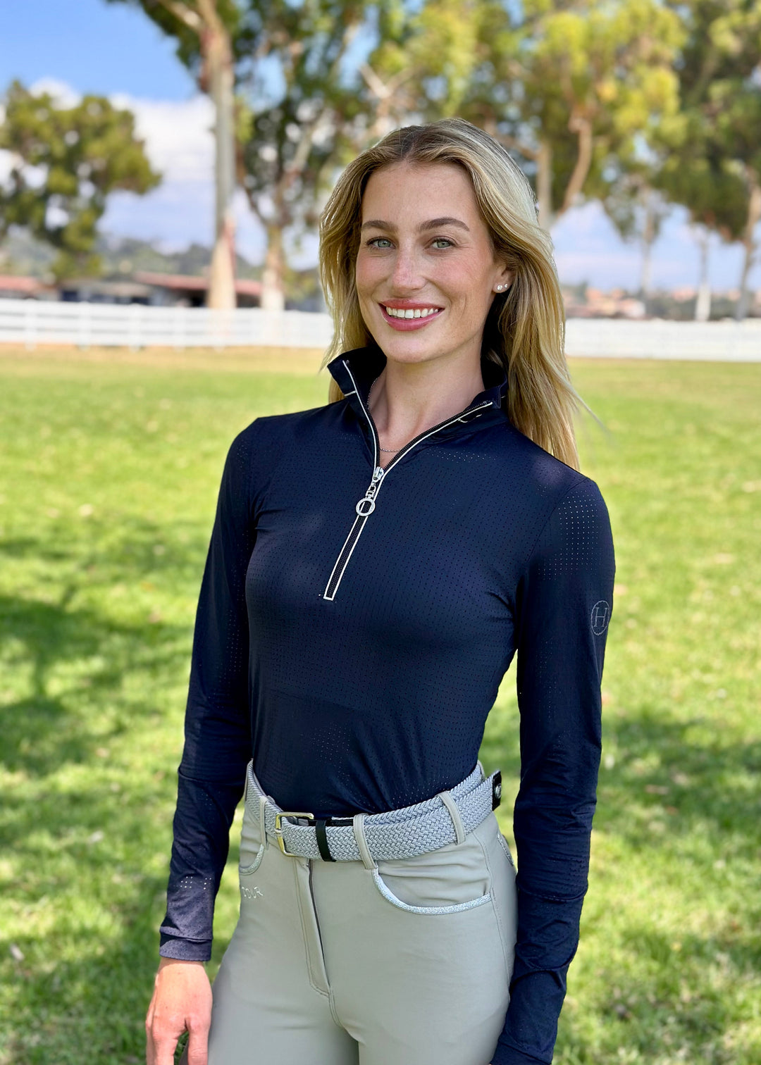 DIHP Breezi 1/4 zip perforated women's technical shirt Harcour USA