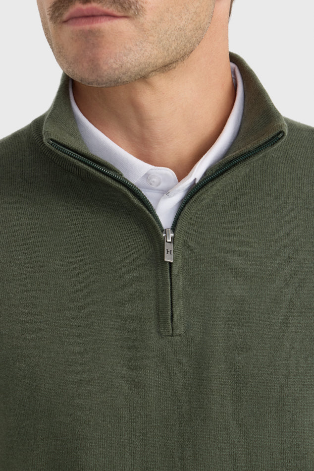 Parmo Unisex Pullover 1/4 Zip Sweater Harcour USA