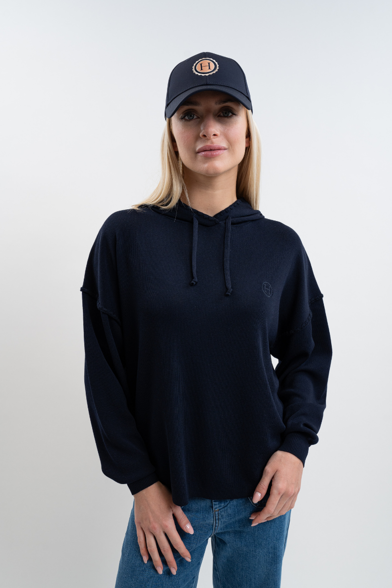 【COSYHARU】Haru Heavy Brushed Sweatshirt Ehu'kai Hooded Raglan Sweatshirt Tendril by Sunray
